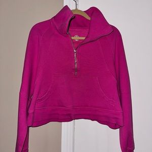 Lululemon Sonic Pink Funnel Neck Half Zip Scuba